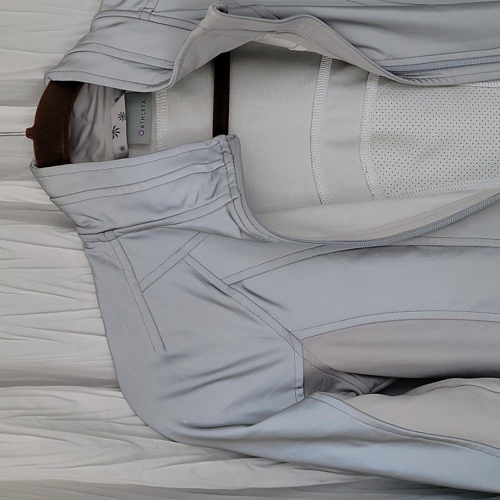 Reflective Athleta full-zip jacket